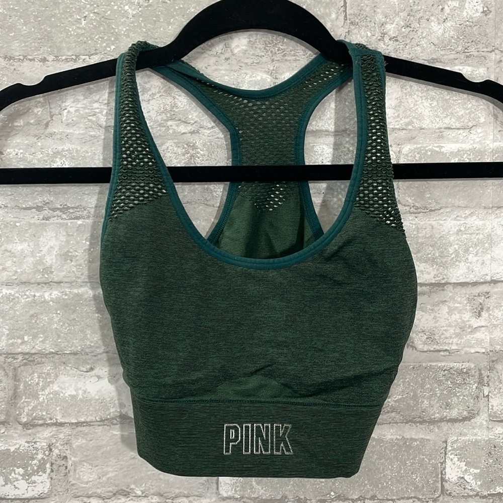 Victoria Secret Pink Green Sports bra